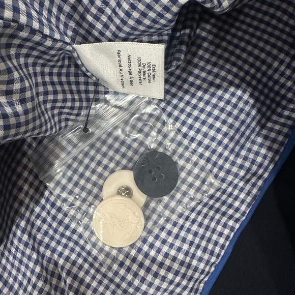 Talbots Cotton Navy Blue Pea Coat Women’s Size Small - Picture 13 of 14